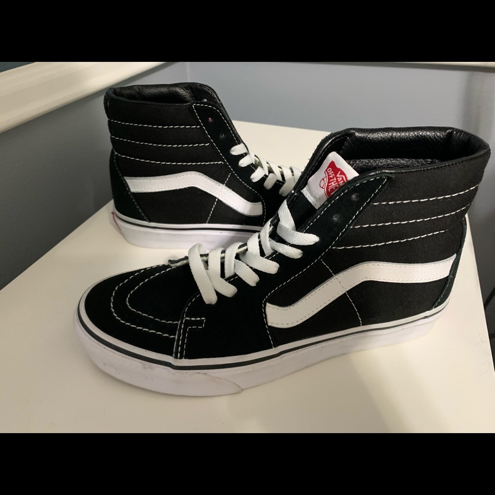 Vans high tops black and white